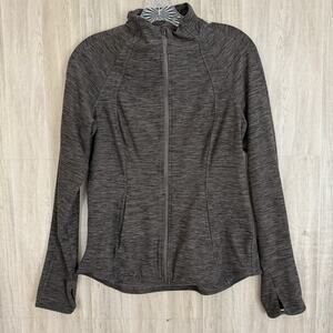 Yogalicious Lux Full Zip Jacket Womens Size L Athletic Activewear Thumb Holes